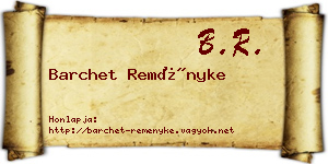 Barchet Reményke névjegykártya